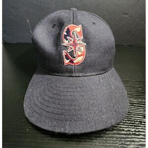 vintage Seattle Mariners New Era snapback Hat Cap Stars Stripes 4th of July logo